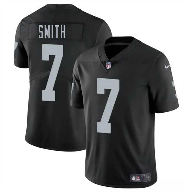 Men & Women & Youth Las Vegas Raiders #7 Geno Smith Black 2025 Vapor Stitched Jersey->las vegas raiders->NFL Jersey